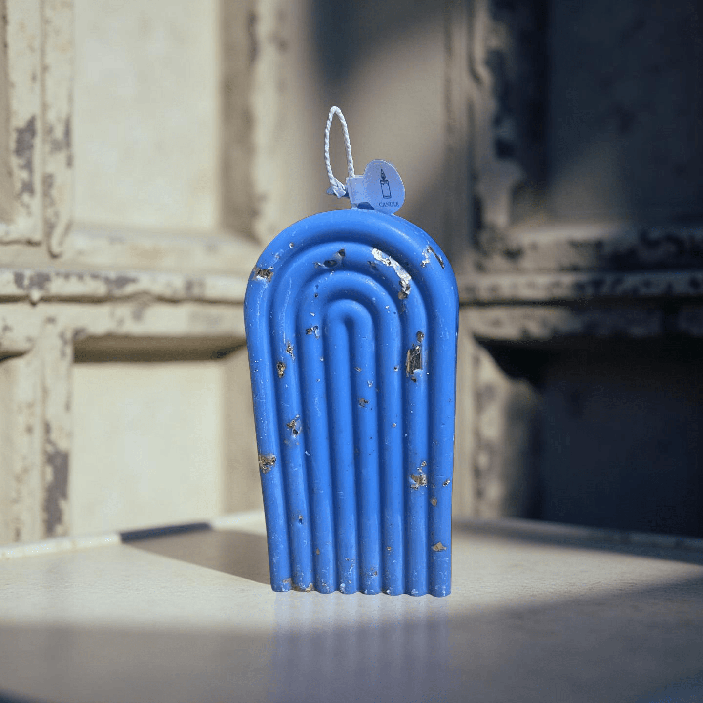 Bleu&Gold Rainbow Candle(Boss Bottled) - Chatté Candles