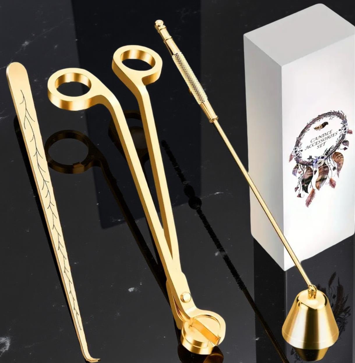 Gold Candle Accessories (set) - Chatté Candles