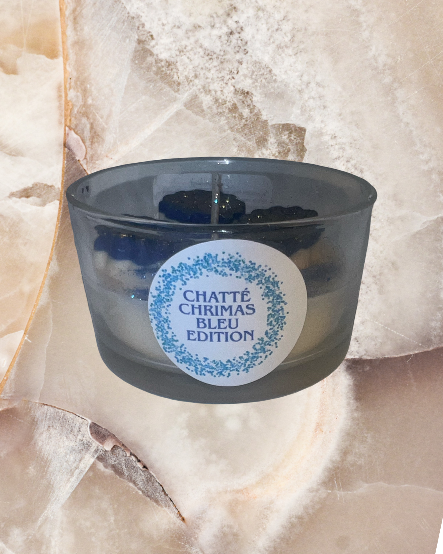 Bleu Christmas Candles (Apple Spice snow star)