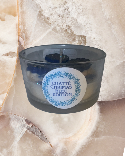 Bleu Christmas Candles (Apple Spice snow star)