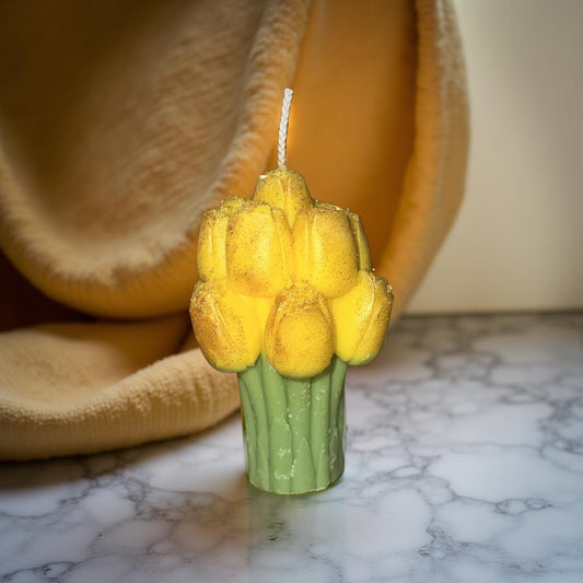 Bouquet of Yellow Tulip Candles(Suprise Springs )