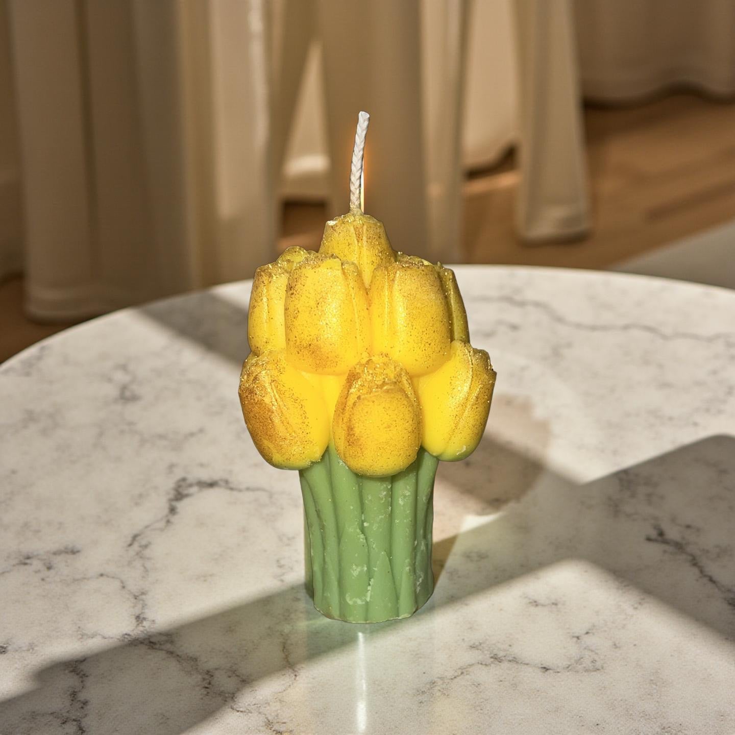 Bouquet of Yellow Tulip Candles(Suprise Springs )