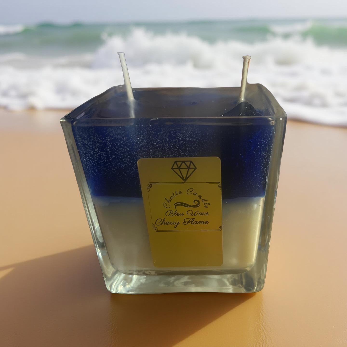 Bleu wave sea (Cherry Flame) - Chatté Candles