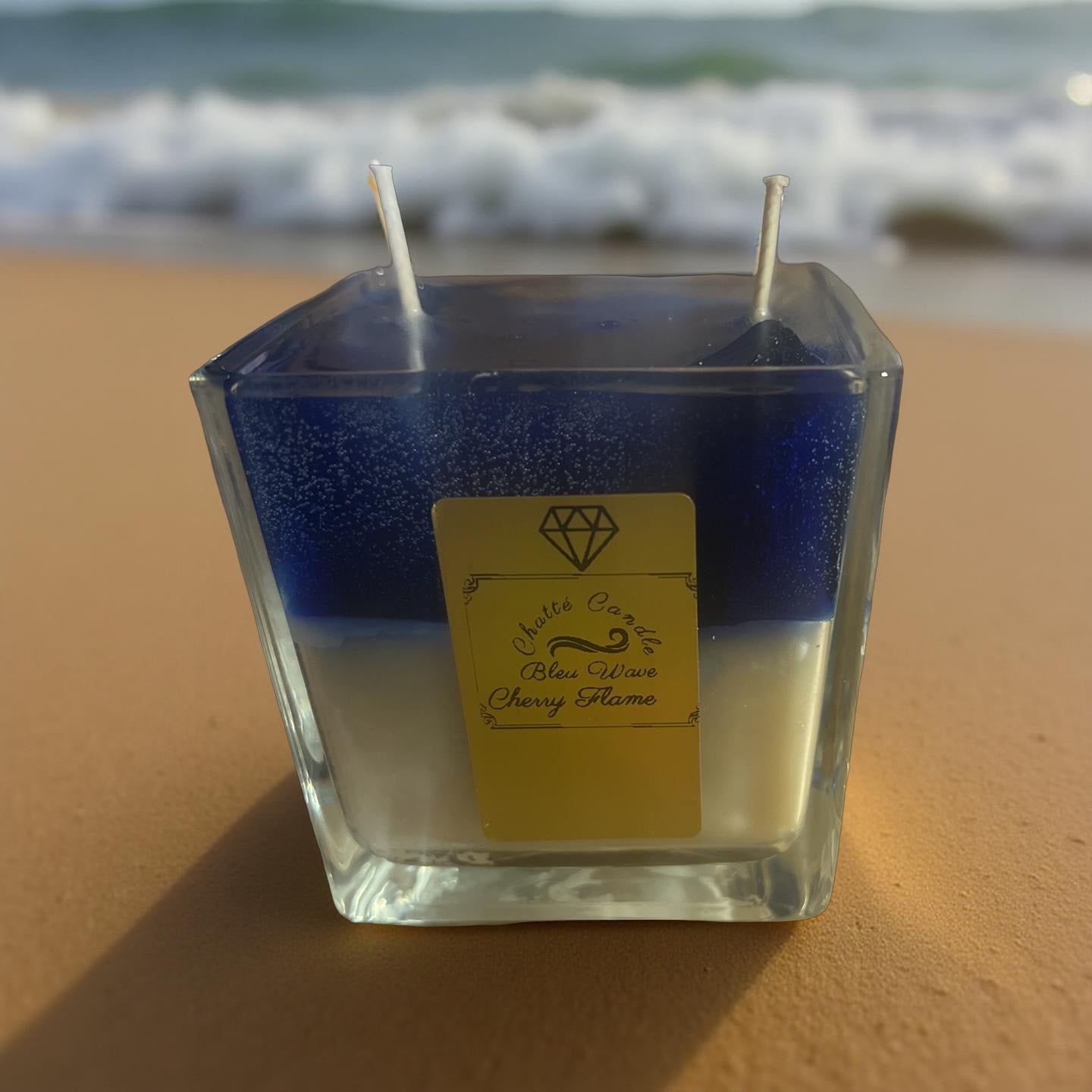 Bleu wave sea (Cherry Flame) - Chatté Candles