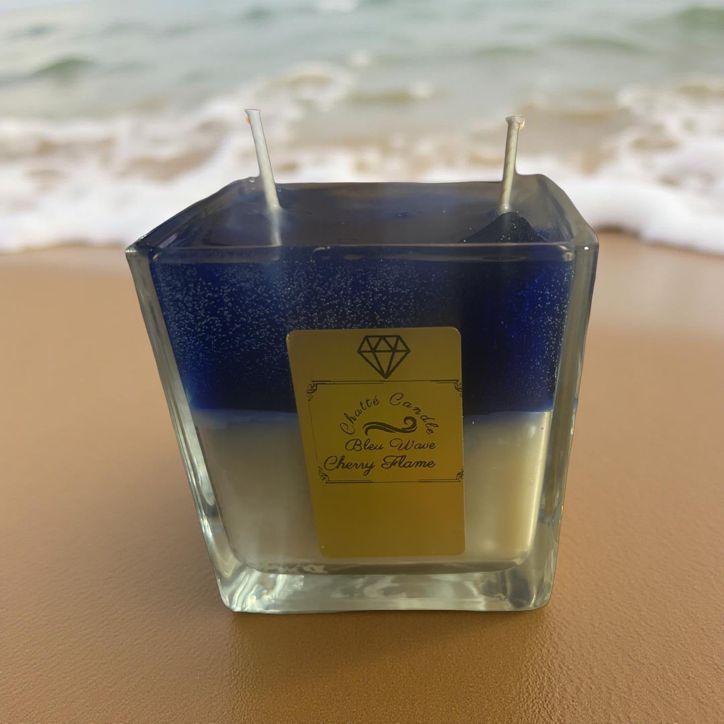 Bleu wave sea (Cherry Flame) - Chatté Candles