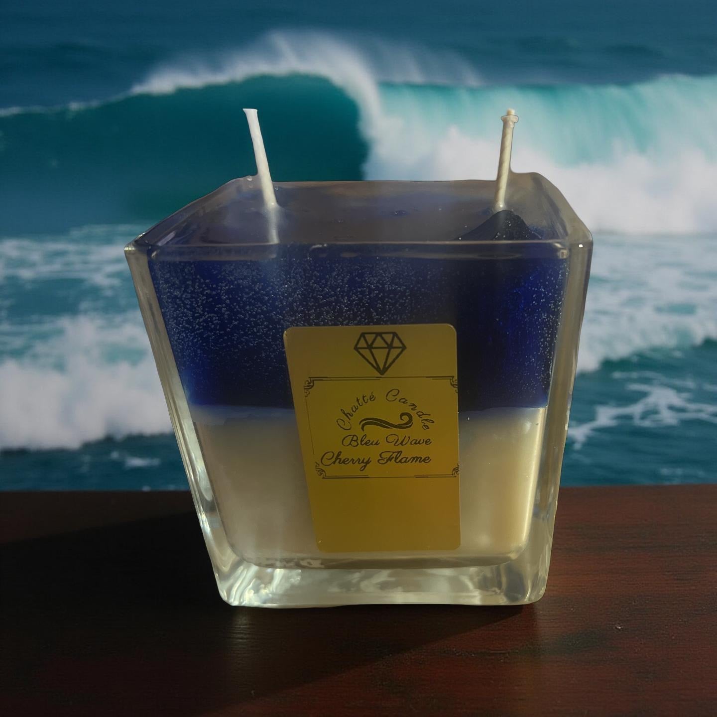 Bleu wave sea (Cherry Flame) - Chatté Candles