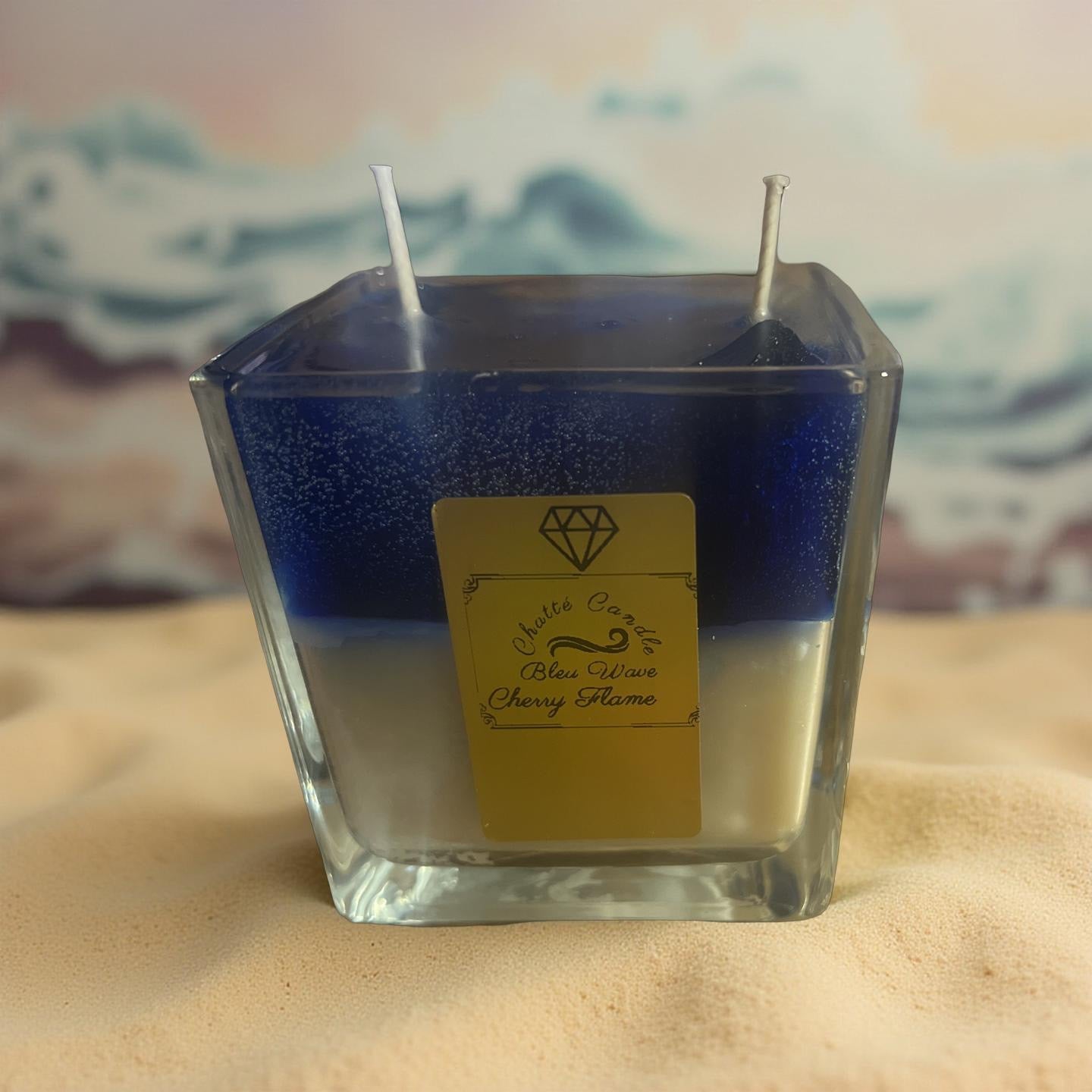 Bleu wave sea (Cherry Flame) - Chatté Candles