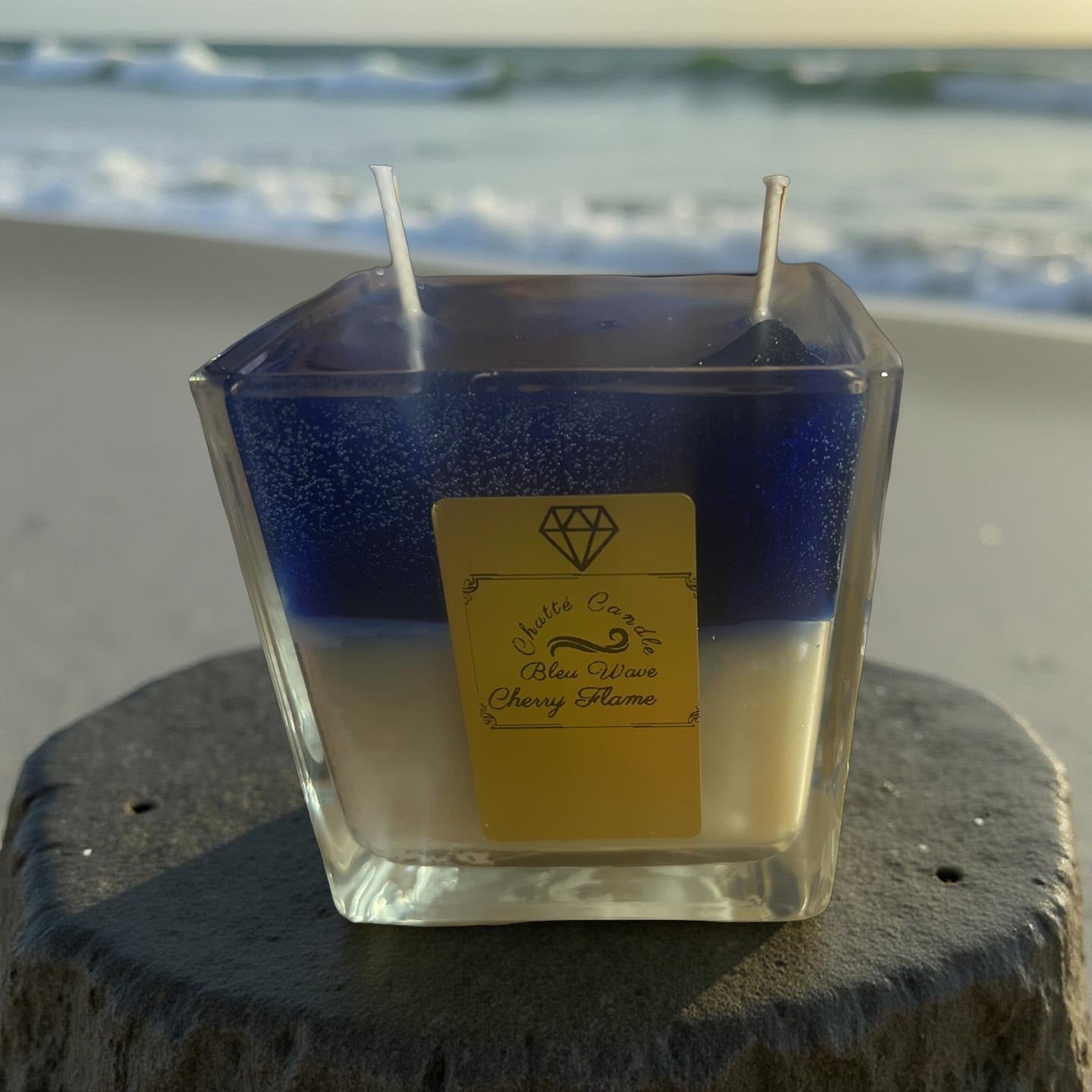 Bleu wave sea (Cherry Flame) - Chatté Candles