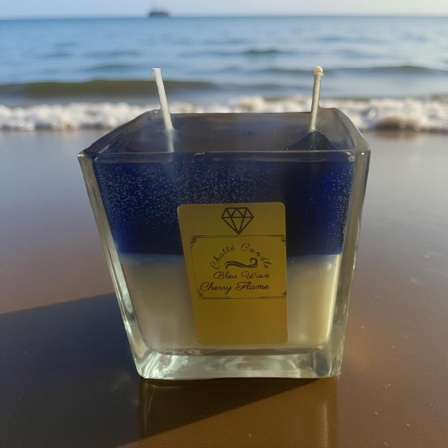 Bleu wave sea (Cherry Flame) - Chatté Candles
