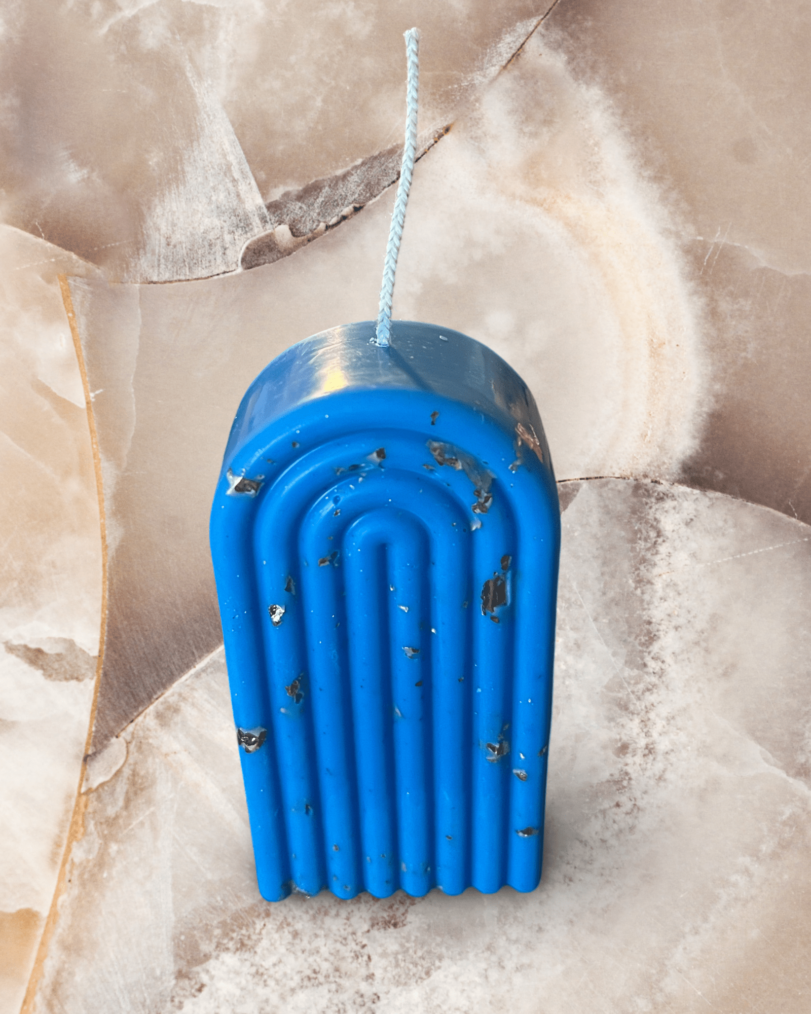 Bleu&Gold Rainbow Candle(Boss Bottled) - Chatté Candles
