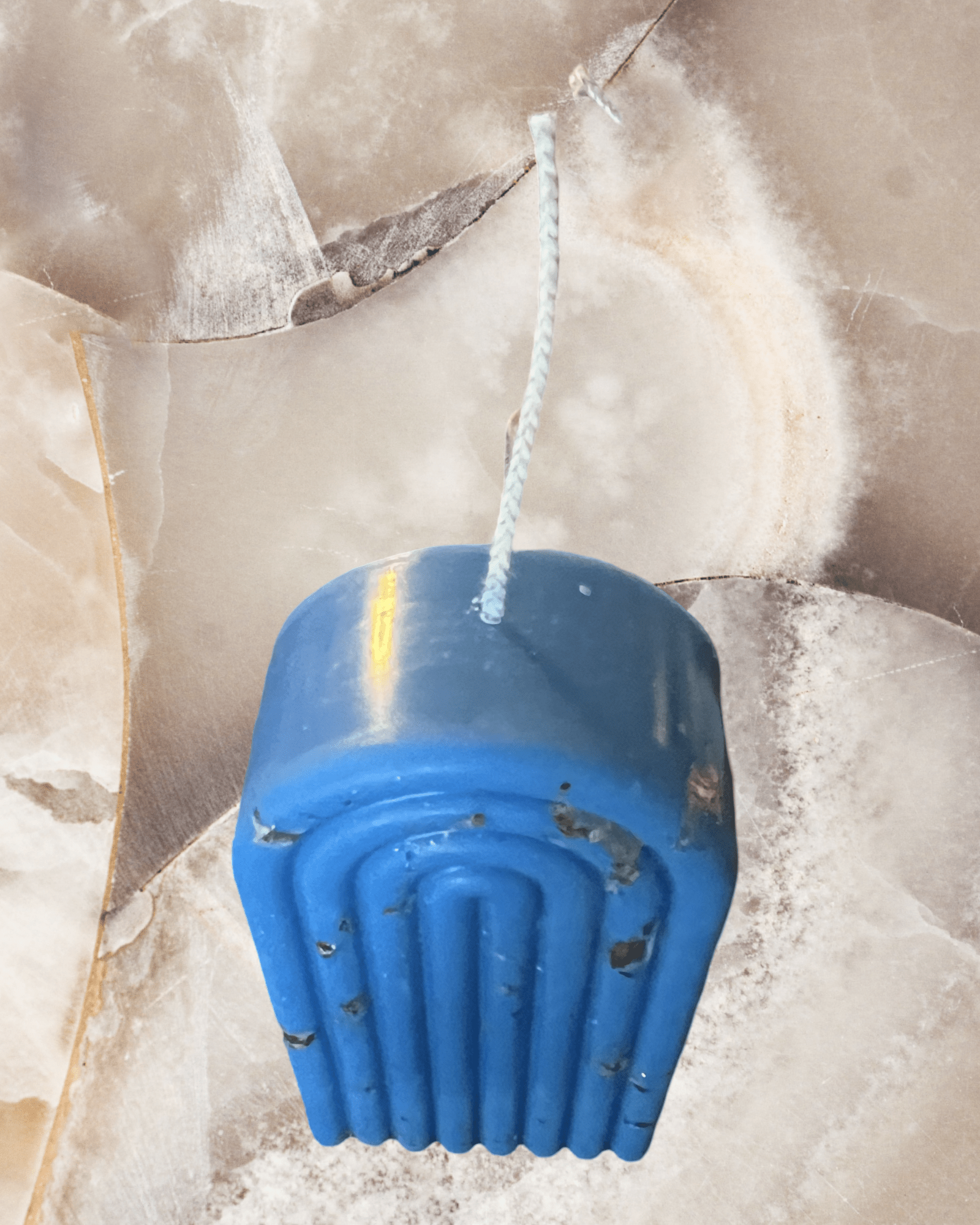 Bleu&Gold Rainbow Candle(Boss Bottled) - Chatté Candles