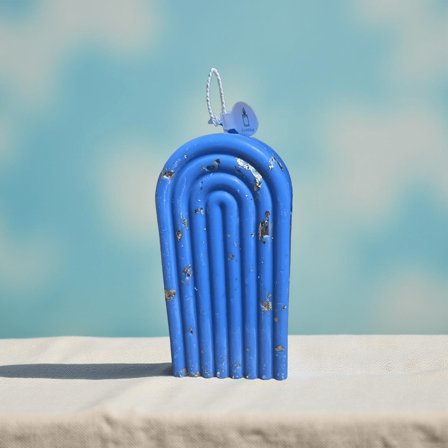 Bleu&Gold Rainbow Candle(Boss Bottled) - Chatté Candles