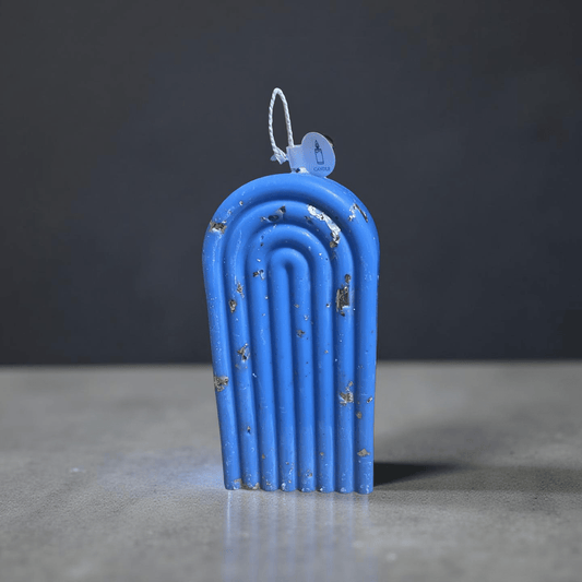 Bleu&Gold Rainbow Candle(Boss Bottled) - Chatté Candles