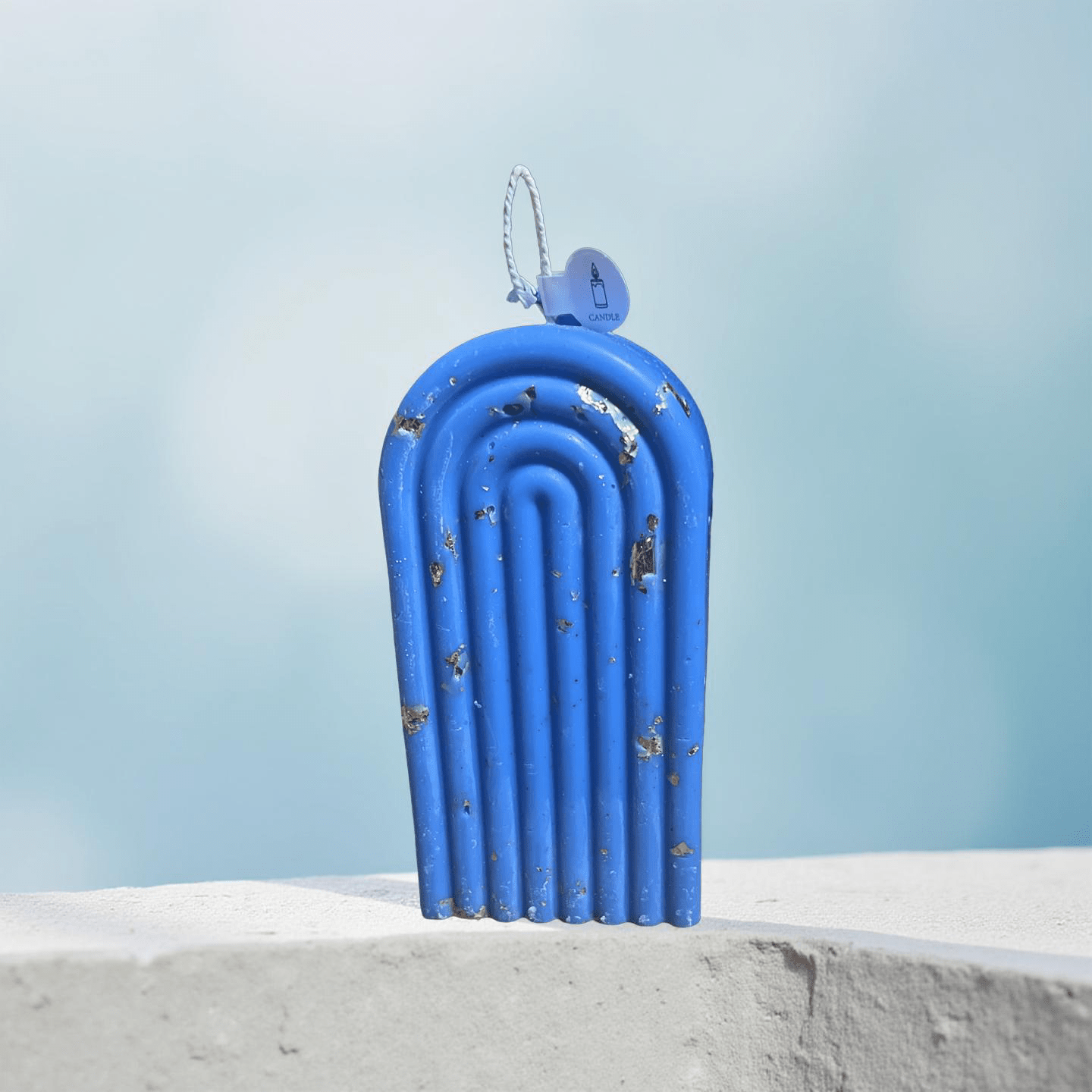 Bleu&Gold Rainbow Candle(Boss Bottled) - Chatté Candles