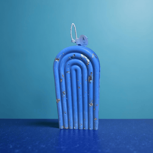 Bleu&Gold Rainbow Candle(Boss Bottled) - Chatté Candles