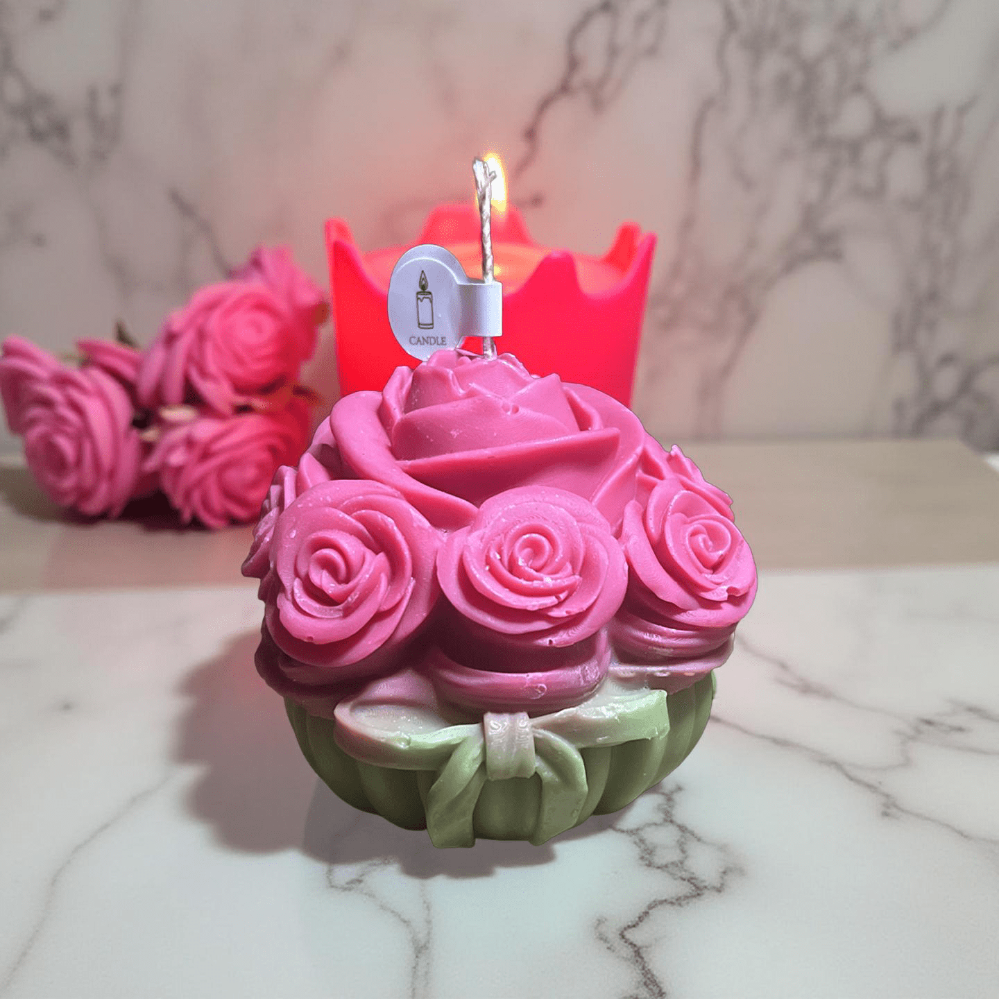 Bouquet Red Rose (caramel) - Chatté Candles