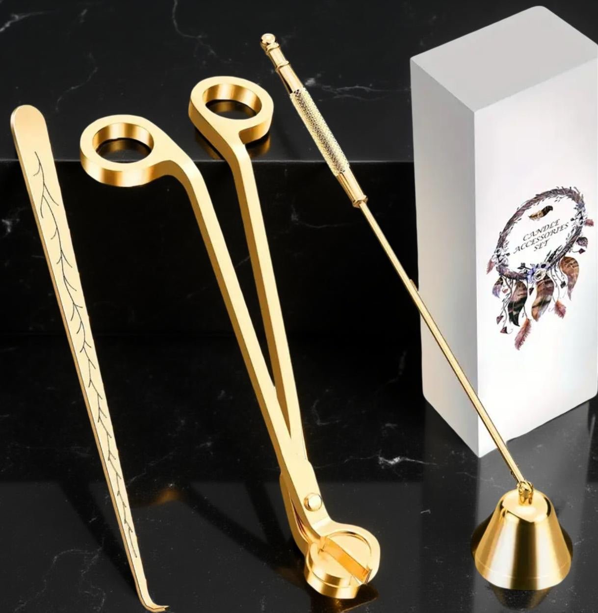 Gold Candle Accessories (set) - Chatté Candles