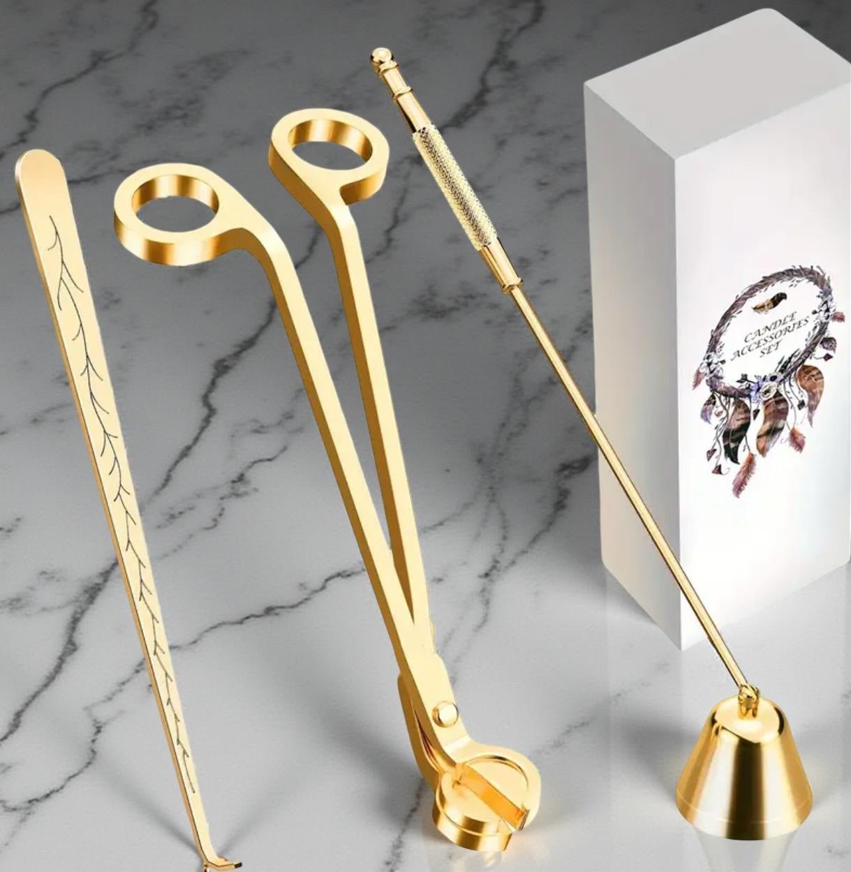 Gold Candle Accessories (set) - Chatté Candles