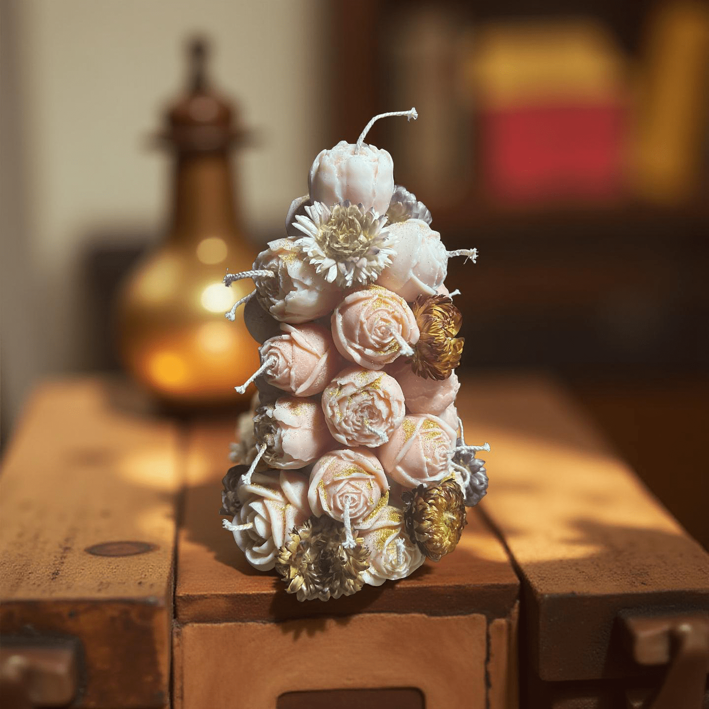 Pyramid Candle(marshmallow ) - Chatté Candles